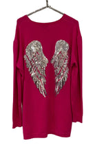 Load image into Gallery viewer, Limited Edition Angels Batwing Jumper In Cobalt Blue Made In Italy By Feathers Of Italy