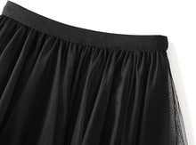 Load image into Gallery viewer, Naples Italian Womans Layered Mesh Tulle Skirt A-Line Tutu Skirt Casual Puffy Maxi Skirts Prom Skirt