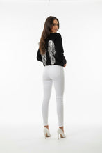 Load image into Gallery viewer, Limited Edition Angels Batwing Jumper In Black Made In Italy By Feathers Of Italy - Feathers Of Italy