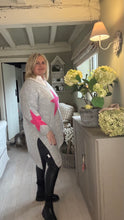 Load image into Gallery viewer, Capri Bold Star Jumper in Grey and Pink by Feathers Of Italy Empowering Ladies Boutique