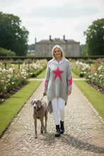 Load image into Gallery viewer, Capri Bold Star Jumper in Grey and Pink by Feathers Of Italy Empowering Ladies Boutique