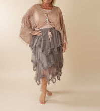 Load image into Gallery viewer, Naples Italian Womans Layered Mesh Tulle Skirt A-Line Tutu Skirt Casual Puffy Maxi Skirts Prom Skirt in Mocha