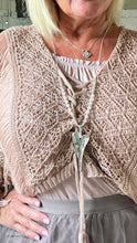 Load image into Gallery viewer, Ischia Lace Knit Overlay Jumper free size in Dusky Pink