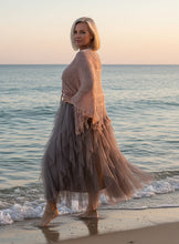 Load image into Gallery viewer, Ischia Lace Knit Overlay Jumper free size in Dusky Pink