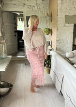 Load image into Gallery viewer, Ischia Lace Knit Overlay Jumper free size in Dusky Pink
