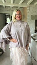 Load image into Gallery viewer, Positano Funnel Neck Open Poncho free size in Pink