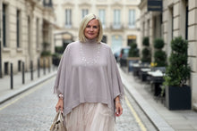 Load image into Gallery viewer, Positano Funnel Neck Open Poncho free size in Pink