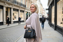 Load image into Gallery viewer, Positano Funnel Neck Open Poncho free size in Pink