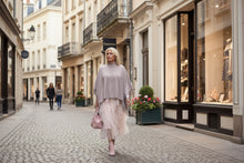 Load image into Gallery viewer, Positano Funnel Neck Open Poncho free size in Pink
