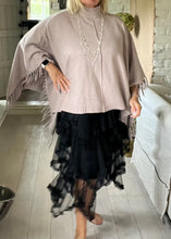 Load image into Gallery viewer, Positano Funnel Neck Open Poncho free size in Pink