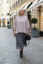 Load image into Gallery viewer, Positano Funnel Neck Open Poncho free size in Pink