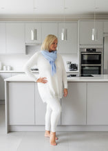 Load image into Gallery viewer, Ladies Capri 2 piece lounge set Versace inspired in powder blue