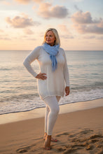 Load image into Gallery viewer, Pomarolo Italian Cashmere Pashmina Scarf Shawl in Blue by Feathers Of Italy
