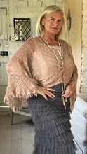 Load image into Gallery viewer, Ischia Lace Knit Overlay Jumper free size in Dusky Pink