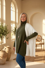 Load image into Gallery viewer, Siena Kimono Style Open Cardigan Beige | Feathers Of Italy