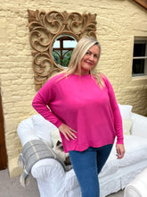 Load image into Gallery viewer, Naples Relaxed Batwing Long Sleeves Jumper Pink
