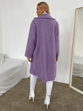 Load image into Gallery viewer, Florence Open Front Teddy Coat - Lilac feathers of italy