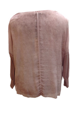 Load image into Gallery viewer, Chiffon Back Fine Knit Jumper in Pink Made In Italy By Feathers Of Italy One Size - Feathers Of Italy