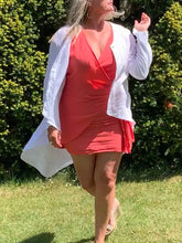 Load image into Gallery viewer, Venice Cross Front Linen Tie Side Dress - Feathers Of Italy