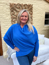 Load image into Gallery viewer, Venice Asymmetric Jumper Colbolt Blue