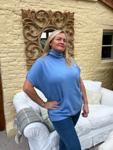 Load image into Gallery viewer, Rome Rolled Neck Swing-Style Jumper Blue