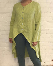 Load image into Gallery viewer, Sorrento Linen Dip Hem Linen Shirt Jacket - Feathers Of Italy