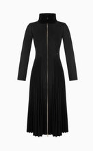 Load image into Gallery viewer, Rinascimento Cappotto Pleated Full Length Coat In Black - Feathers Of Italy
