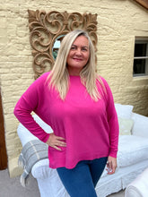 Load image into Gallery viewer, Naples Relaxed Batwing Long Sleeves Jumper Pink