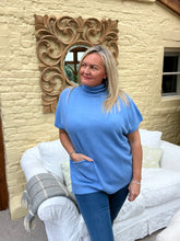 Load image into Gallery viewer, Rome Rolled Neck Swing-Style Jumper Blue