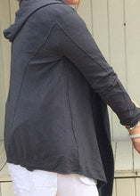 Load image into Gallery viewer, Barola Hooded Wrap in Slate | Feathers Of Italy