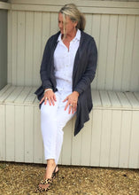 Load image into Gallery viewer, Barola Hooded Wrap in Slate | Feathers Of Italy