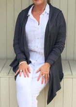 Load image into Gallery viewer, Barola Hooded Wrap in Slate | Feathers Of Italy