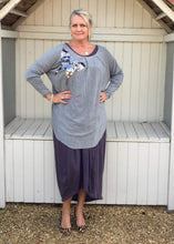 Load image into Gallery viewer, Butterfly Sequined Jumper in Grey | Feathers Of Italy