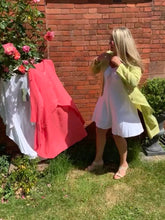 Load image into Gallery viewer, Positano Cheesecloth V-neck Ruche Strap Dress in Various Colours - Feathers Of Italy