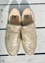 Load image into Gallery viewer, Canterville Pump Gold Snakeskin by Daniel Footwear Size 6 | Feathers Of Italy
