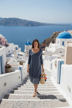 Load image into Gallery viewer, Cocoon Dress in Slate | Feathers Of Italy