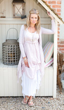 Load image into Gallery viewer, Luxurious Soft 100% cotton cardigan wrap with jersey back and ties.