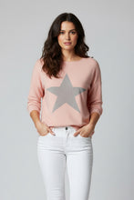 Load image into Gallery viewer, Star Knit Jumper In Pink - Feathers Of Italy