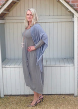 Load image into Gallery viewer, Nia Pouch Maxi Dress in Soft Beige - Feathers Of Italy