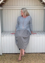 Load image into Gallery viewer, Nia Pouch Maxi Dress in Soft Beige - Feathers Of Italy