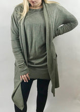 Load image into Gallery viewer, Limited Edition Star Jumper Dress with Star Buttons In Denim Blue - Feathers Of Italy