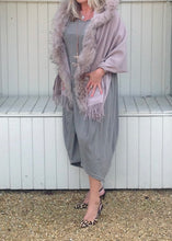 Load image into Gallery viewer, Nia Pouch Maxi Dress in Soft Beige - Feathers Of Italy