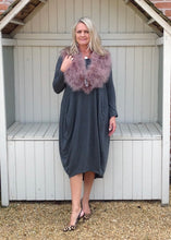 Load image into Gallery viewer, Marabou Feather Collar in Grey Lilac & Mocha - Feathers Of Italy