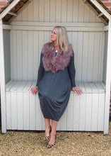 Load image into Gallery viewer, Marabou Feather Collar in Grey Lilac & Mocha - Feathers Of Italy