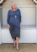 Load image into Gallery viewer, Side Detail Bobble Top Washed Blue - Feathers Of Italy