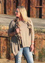 Load image into Gallery viewer, Grey Angular Waterfall Jumper Feathers Of Italy