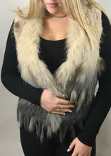 Load image into Gallery viewer, Luxury Coney Fur stunning Two Tone short Fur Gilet with bottom edge detail by Feathers Of Italy One Size - Feathers Of Italy
