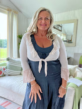 Load image into Gallery viewer, Silk Edged Tie Front Wrap in Pink One Size Feathers Of Italy