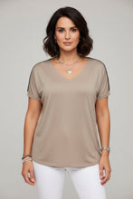 Load image into Gallery viewer, Positano Glitzy Top in Caramel - Feathers Of Italy