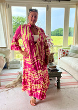 Load image into Gallery viewer, Positano Yoke detail Three tiered frill long Sleeve Maxi Dress